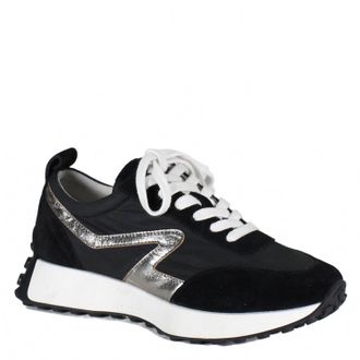 Diba Womens Kind Mark Sneakers In Black/pewter