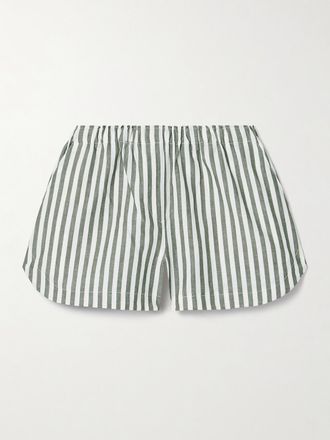 La Ligne Macaulay Striped Cotton And Linen-blend Shorts - Multi - xx small,x small,small,medium,large,x large