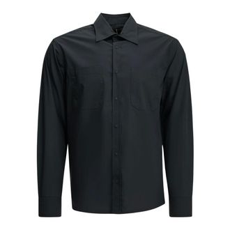 Herno Overhemden, Heren, Zwart, S, Polyester, Modal Polyester Elastane Shirt