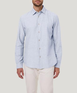 Pierre Cardin Langarmhemd PIERRE CARDIN TW 106, Herren, Gr. 3XL, N-Gr, air, Web, Obermaterial: 65% Baumwolle, 35% Leinen, Hemden Langarmhemd, mit Leinenstruktur