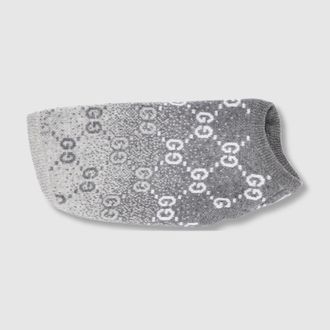 Gucci Wool Jacquard Pet Sweater, Size XXS, Grey