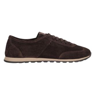 Estro & Luminara Sneakers, female, Brown, Size: 10 US Genuine Velour Low-Top Sneakers