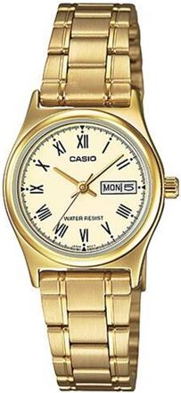 Casio Womens Gold Stainless Steel Watch with Champagne Dial - LTP-V006G-9BUDF