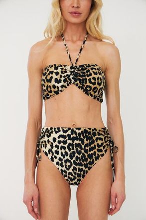 Cras Hildacras Bandeau Bikini Top in Urban Leopard at Nordstrom, Size 12