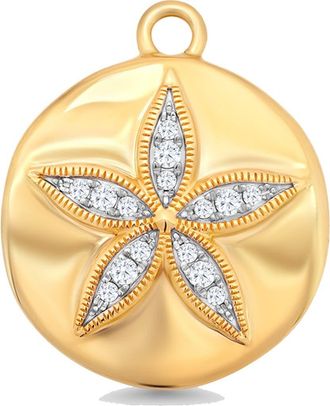 Sara Weinstock Papua Diamond Sand Dollar Charm in Yellow Gold at Nordstrom