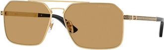 Versace VE2306 152313 Mens Sunglasses Gold Size 60