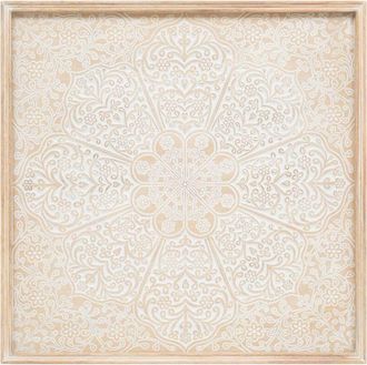 Atmosphera Atmosphera - Decoraci&oacute;n Mural Timea Hevea Y Madera - 60x60 Cm Cr&eacute;ateur DInt&eacute;rieur