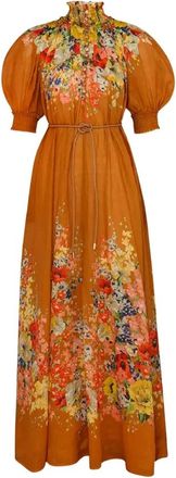 Zimmermann Alight Swing Maxi Jurk - Dames - Maxi kleedjes - Bruin - XS - Kleedjes