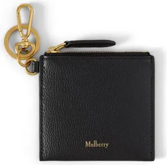 Mulberry Clip Zipped Credit Card Pouch in Black at Nordstrom