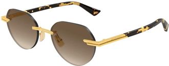 Bottega Veneta Rimless Zonnebrillen - Heren - Zonnebrillen - Geel - ONE Size - Accessoires