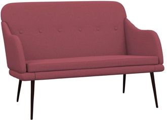 vidaXL Banco De Tela Rojo Tinto 110x76x80 Cm Vidaxl