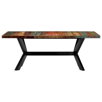 Berkfield Home Dining Table 200x100x75 cm Solid Reclaimed Wood | Size: 200 x 100 x 75 cm