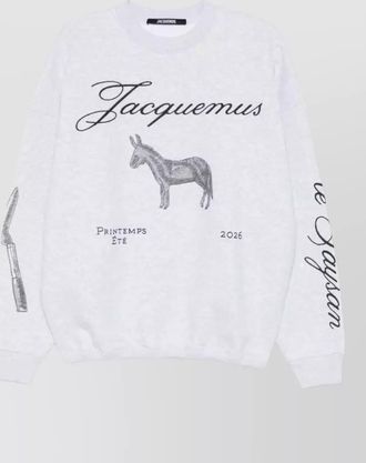 Jacquemus crew neck donkey graphic sweatshirt