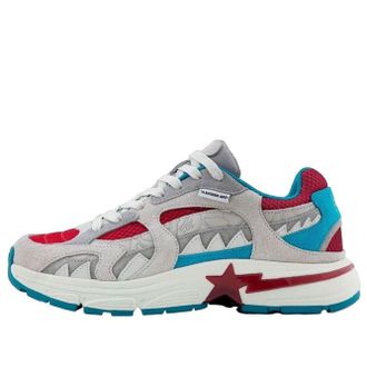A Bathing Ape Bape Shark Sta 2 Gray Red Blue 1L30-191-320-GRY