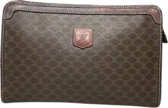 Celine Pre-owned Clutches, female, Brown, Size: ONE SIZE Pre-owned Leather Clutch