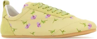 Jil Sander Womens Printed Canvas Etage Sneakers Pastel Yellow
