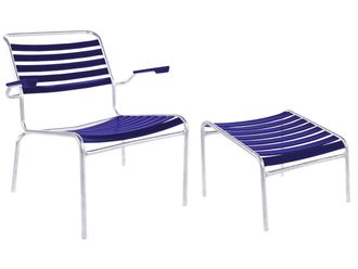 Schubiger M&ouml;bel L&auml;ttli-Lounger + Hocker S&auml;ntis mit Armlehnen