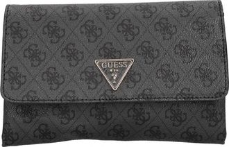 Guess Noelle Clutch - Dames - Portefeuilles - Zwart - ONE Size - Leer - Accessoires