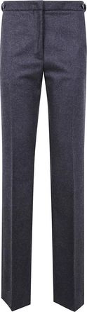 Darkpark Getailleerde wollen broek - Dames - Straight fit broeken - Grijs - L - Wol - Broeken