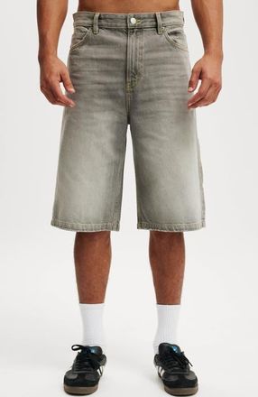 Cotton On Mens Super Baggy Jort in Steel Grey at Nordstrom, Size 30