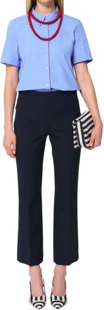 Tara Jarmon Cassie Classic Collar Shirt In Sky Blue