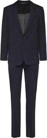 Dolce & Gabbana Abito 2 Pezzi - Heren - Business pakken - Blauw - L - Leer - Kostuums