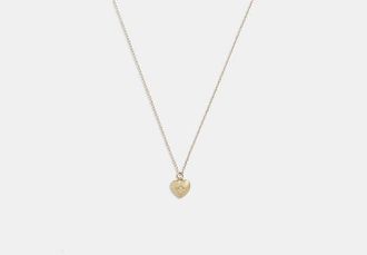 Coach 14 K Gold Heart Pendant Necklace