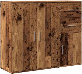 vidaXL Vidaxl - Aparador de madera de ingeniería envejecida 91x29,5x75 cm