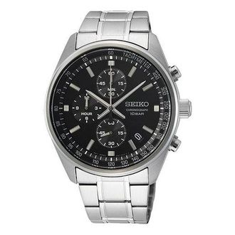 Seiko Mens SEIKO Business Steel strip Watch Black SSB379P1
