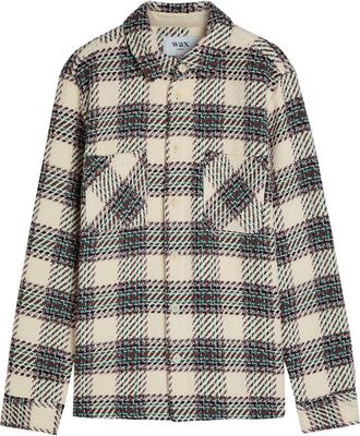 Wax London Whiting Checked Cotton-blend Overshirt - Green - Xxl