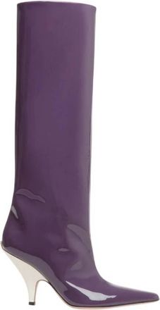 Bally Katy Patent Leather Long Boots, Brand Size 36 ( US Size 5.5 )
