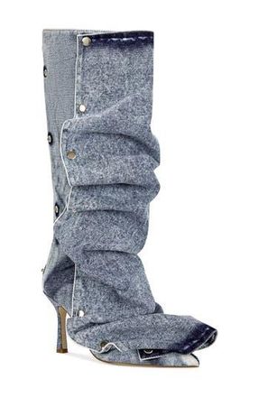 Azalea Wang Imogine Knee High Slouch Boot in Denim at Nordstrom Rack, Size 7.5