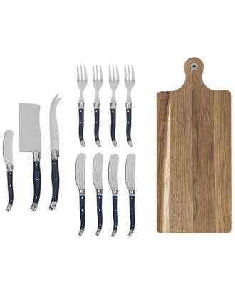 French Home 12Pc Laguiole Charcuterie Set With Wood Board