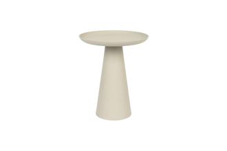 White Label Mesa auxiliar de metal beige