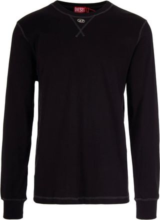 Diesel Ribbed Long Sleeve Top - male - Diesel - Long Sleeve T-Shirts - Black - XL - Tops