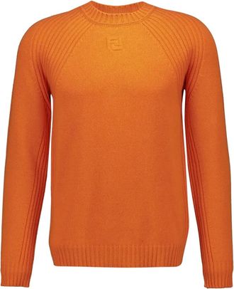 Fendi Maglione girocollo a maniche lunghe - Arancione