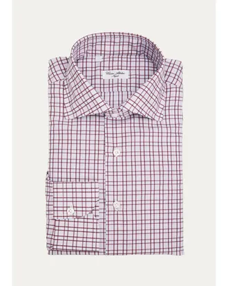 Cesare Attolini Mens Checked Cotton Dress Shirt