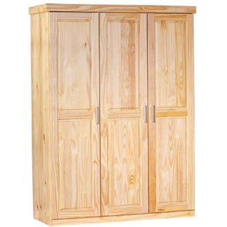 Inter Link SAS Armario de tres puertas, color roble, 140 x 190 x 55 cm