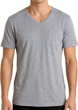 Hartford Mens V-Neck Tee In Grey