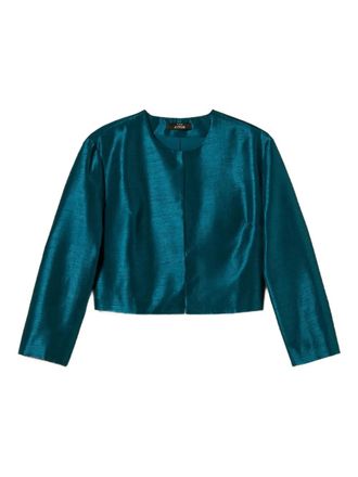Twin-Set Jack met cropped afwerking en lange mouwen - Blauw