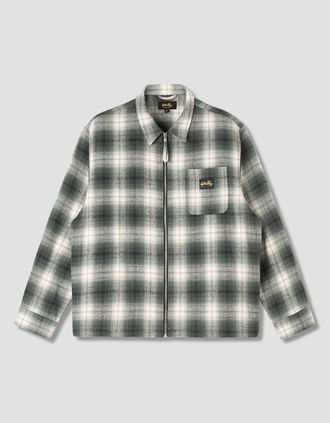 Stan Ray Mens Zip Shirt - Green - Size: Regular/34