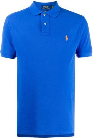 Polo Ralph Lauren Slim-fit Piqu&eacute; Polo Shirt - Heren - Polos - Blauw - L - Katoen - Tops
