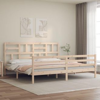 Berkfield Home Bed Frame without Mattress 200x200 cm Solid Wood in Brown