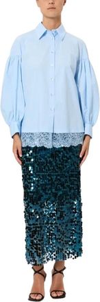 Pink Memories Dames, Blouses & Shirts, Blauw, Maat: XS
