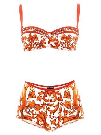 Dolce & Gabbana Orange Polyamide Womens Bikini