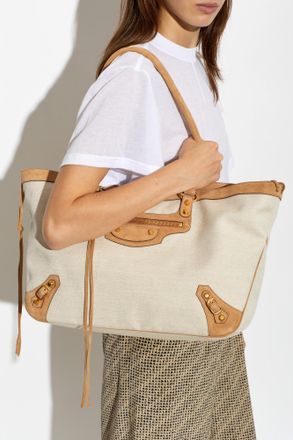 Balenciaga Bag Le City Beach Medium, Womens, Cream