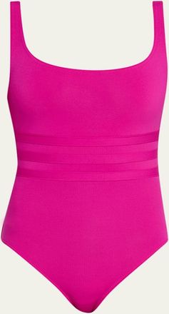 Eres Asia Scoop-Neck One-Piece Swimsuit with Waistband Detail