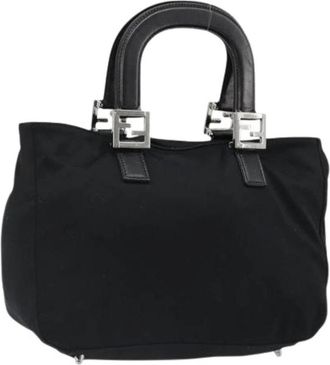 Fendi Pre-owned Vintage Hand Bag - Dames - Vintage Handtas - Zwart - ONE Size - Katoen - Vintage