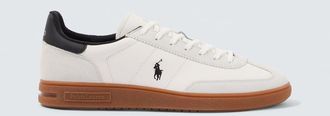 Polo Ralph Lauren Suede-trimmed leather sneakers