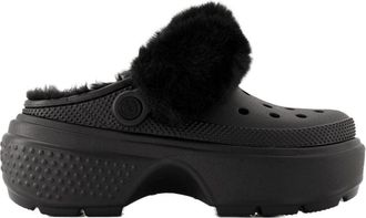 Crocs Womens Stomp Lined Mules Thermoplastic Black Others Shoes